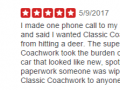 Yelp Review 9 - Best Auto Body Shop Collegeville PA Classic Coachwork